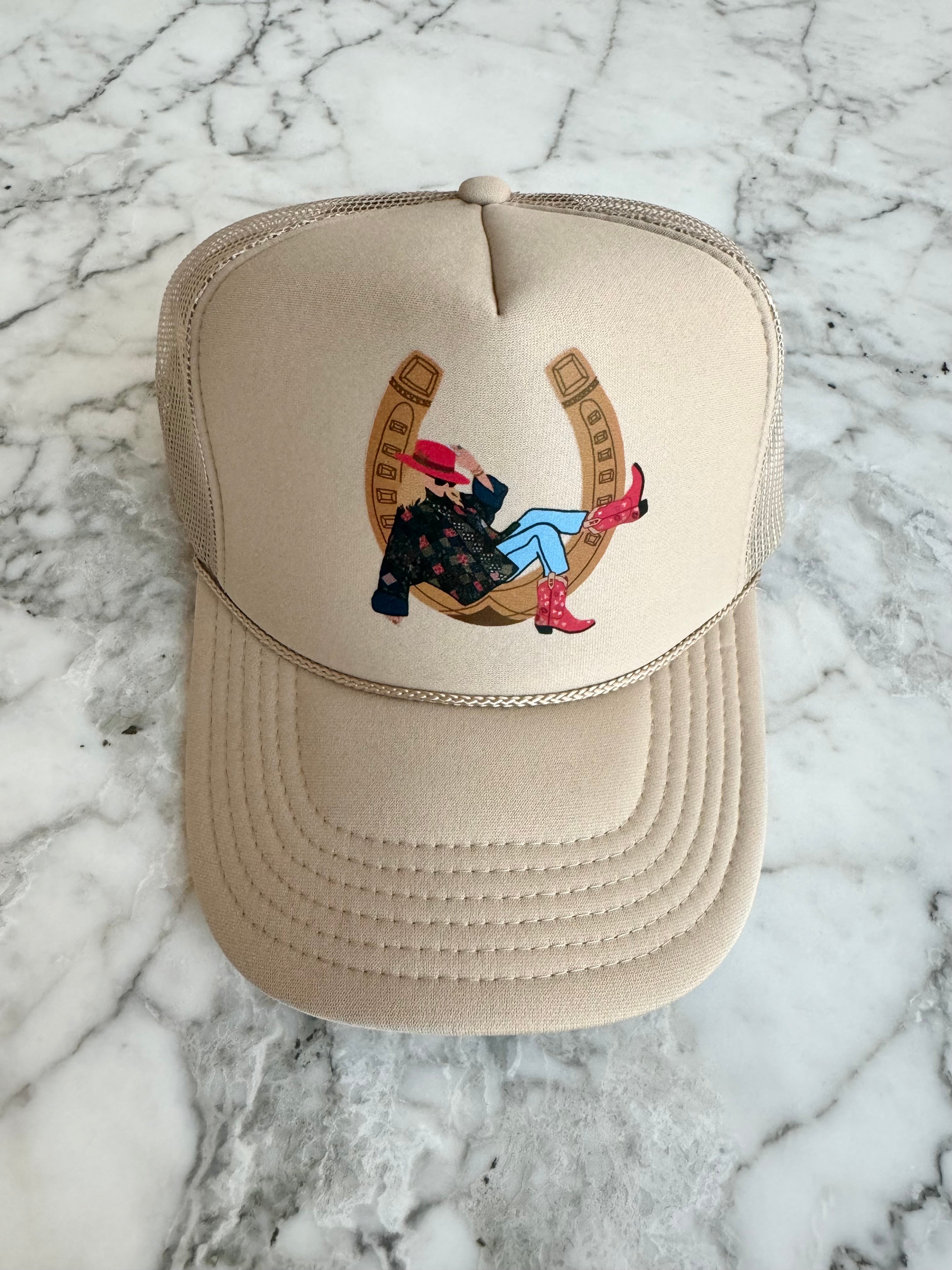 4311 Western Trucker Hat For Women Men Horseshoe Vintage Cowboy Country Hats Charlie 1 Horse Vaquera Straw Hat – McKinney Hat Company main image 2