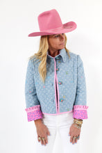 Load image into Gallery viewer, The Slim Shortie Quilted Ruffle Jacket