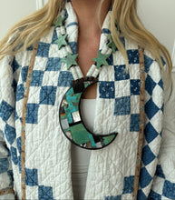 Load image into Gallery viewer, Turquoise Moon and Stars Necklace
