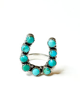 Load image into Gallery viewer, Turquoise Horseshoe Ring