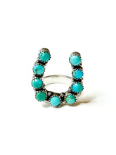 Load image into Gallery viewer, Turquoise Horseshoe Ring