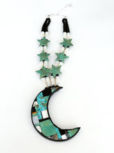 Load image into Gallery viewer, Turquoise Moon and Stars Necklace