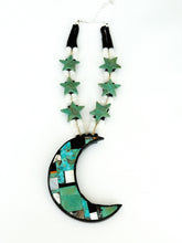 Load image into Gallery viewer, Turquoise Moon and Stars Necklace