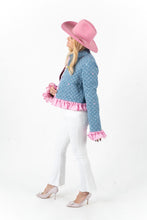 Load image into Gallery viewer, The Slim Shortie Quilted Double Ruffle Jacket - Medium