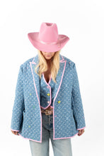 Load image into Gallery viewer, The Quilted Chambray Blazer