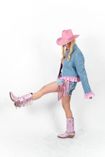 Load image into Gallery viewer, The Slim Shortie Quilted Double Ruffle Jacket - Medium