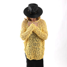 Load image into Gallery viewer, Fe Knits Boyfriend Sweater in Yellow
