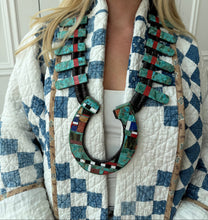 Load image into Gallery viewer, Turquoise Horseshoe Necklace
