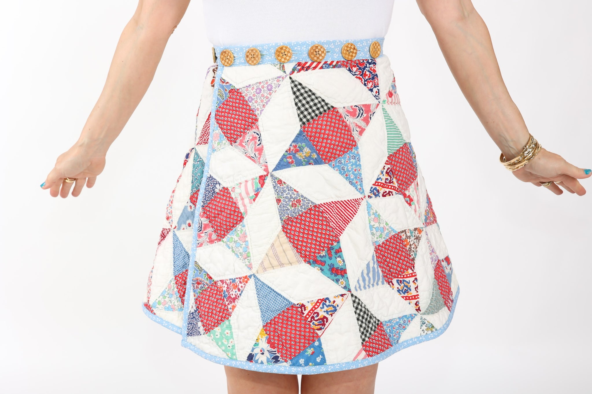 新品 AMERI LIBERTY PATCHWORK MLT SKIRT Ameri VINTAGE - AMERI LIBERTY PATCHWORK BLK SKIRTの通販 by ユリ's