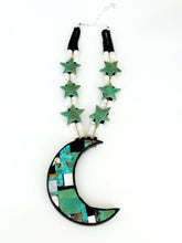 Load image into Gallery viewer, Turquoise Moon and Stars Necklace

