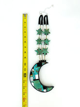 Load image into Gallery viewer, Turquoise Moon and Stars Necklace
