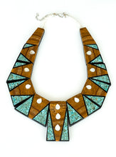 Load image into Gallery viewer, Turquoise and Wood Maiden Necklace
