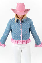 Load image into Gallery viewer, The Slim Shortie Quilted Double Ruffle Jacket - Medium
