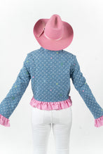 Load image into Gallery viewer, The Slim Shortie Quilted Double Ruffle Jacket - Medium
