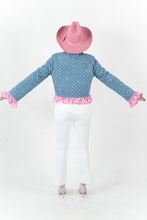 Load image into Gallery viewer, The Slim Shortie Quilted Double Ruffle Jacket - Medium
