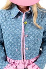 Load image into Gallery viewer, The Slim Shortie Quilted Double Ruffle Jacket - Medium
