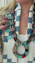 Load and play video in Gallery viewer, Turquoise Horseshoe Necklace
