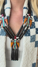 Load and play video in Gallery viewer, Turquoise Triple Thunderbird Necklace
