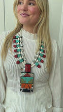 Load and play video in Gallery viewer, Turquoise Thunderbird Necklace
