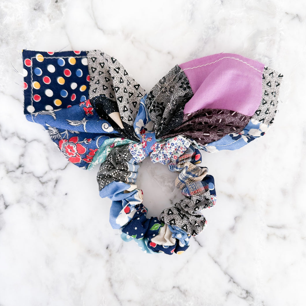 The Annabelle Vintage Quilted Scrunchie