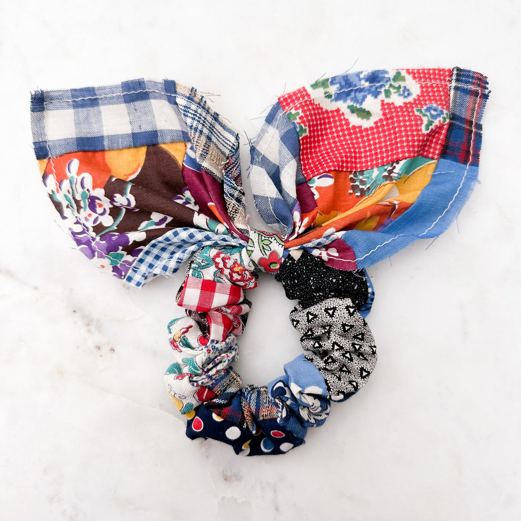 The Georgia Vintage Quilted Scrunchie