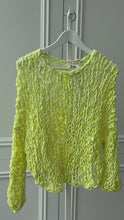 Load and play video in Gallery viewer, Fe Knits Girlfriend Sweater in Neon Yellow
