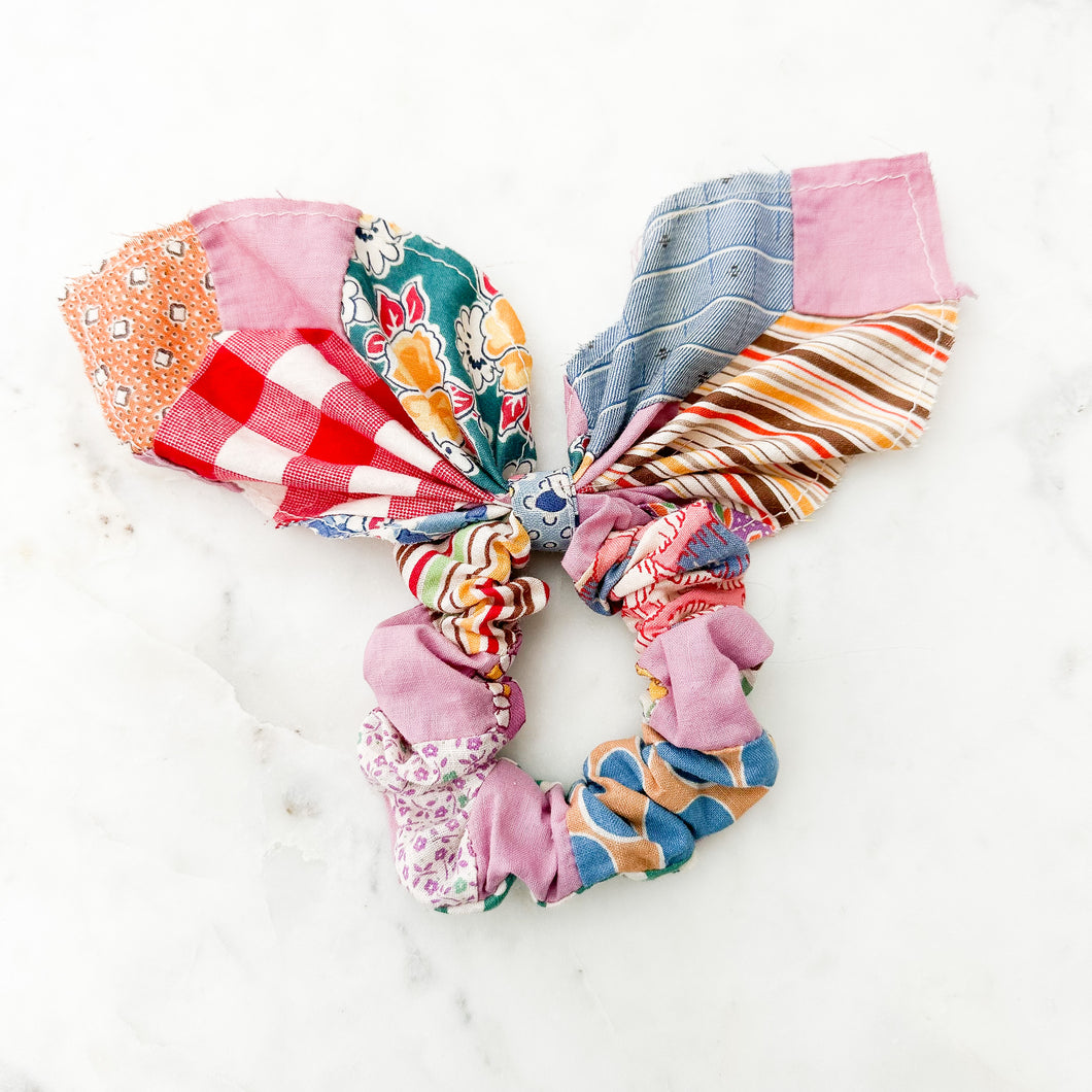 The Charlie Vintage Quilted Scrunchie