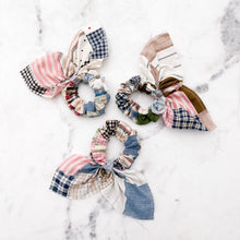 Load image into Gallery viewer, The Holly Vintage Quilted Scrunchie
