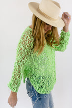 Load image into Gallery viewer, Fe Knits Girlfriend Sweater in Neon Green
