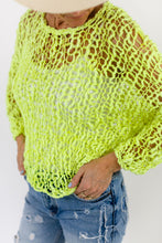 Load image into Gallery viewer, Fe Knits Girlfriend Sweater in Neon Yellow
